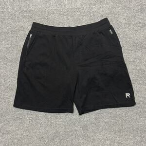 Ryker Sweat Shorts Adult XL Black Dark Wash Merino Wool Liner 6" Inseam Mens